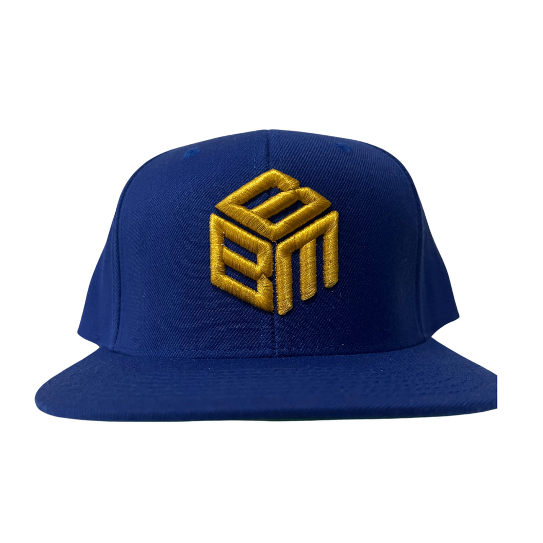Black Baseball Media 2024 Snap Back Hat- Blue & Gold